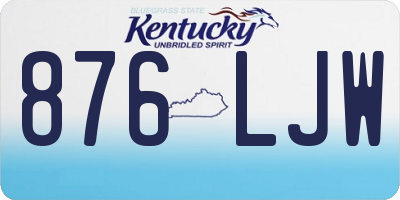 KY license plate 876LJW