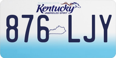 KY license plate 876LJY
