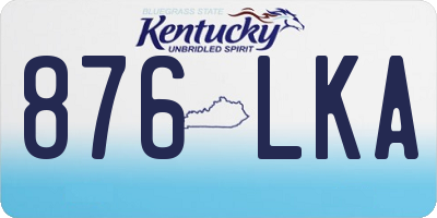 KY license plate 876LKA