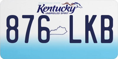 KY license plate 876LKB