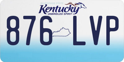 KY license plate 876LVP