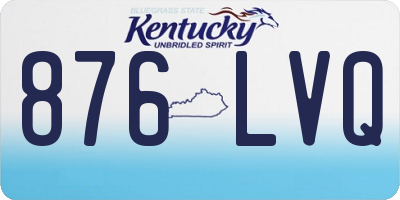KY license plate 876LVQ