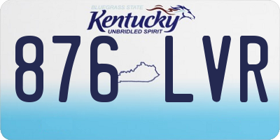 KY license plate 876LVR