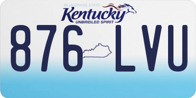 KY license plate 876LVU