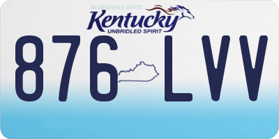KY license plate 876LVV