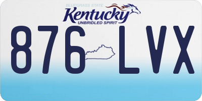 KY license plate 876LVX