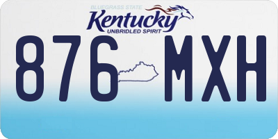 KY license plate 876MXH