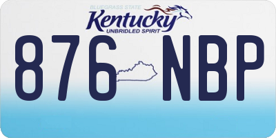 KY license plate 876NBP