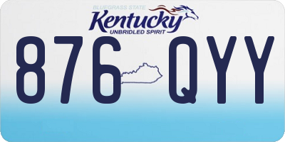KY license plate 876QYY