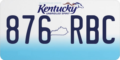 KY license plate 876RBC