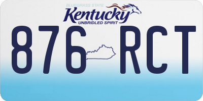 KY license plate 876RCT