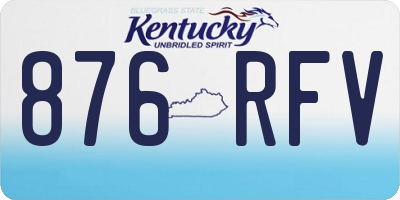 KY license plate 876RFV