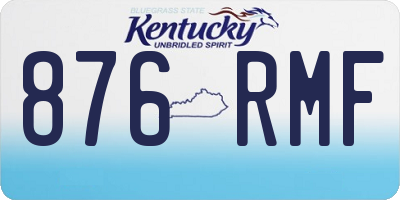 KY license plate 876RMF