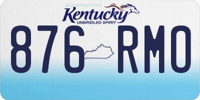 KY license plate 876RMO