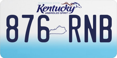 KY license plate 876RNB