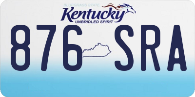 KY license plate 876SRA