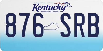 KY license plate 876SRB