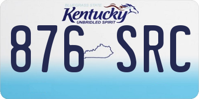 KY license plate 876SRC
