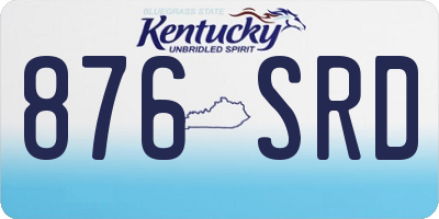 KY license plate 876SRD