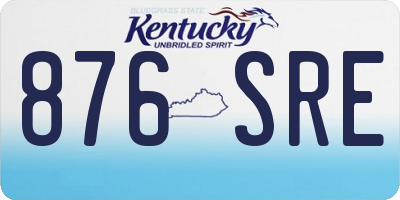 KY license plate 876SRE