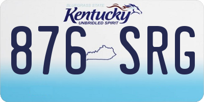 KY license plate 876SRG