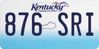KY license plate 876SRI