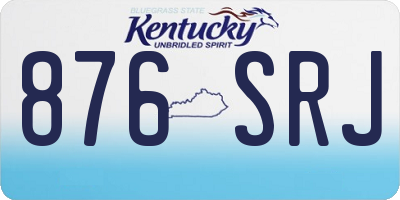 KY license plate 876SRJ