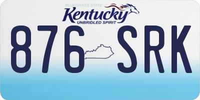 KY license plate 876SRK