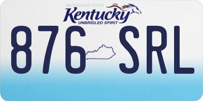 KY license plate 876SRL
