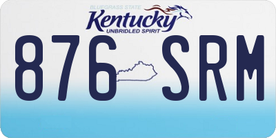 KY license plate 876SRM