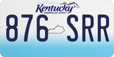 KY license plate 876SRR