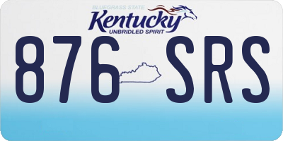 KY license plate 876SRS