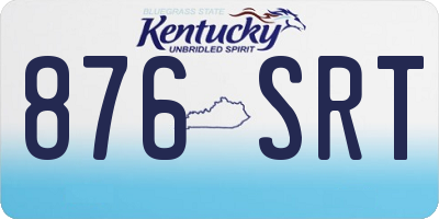 KY license plate 876SRT