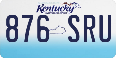 KY license plate 876SRU