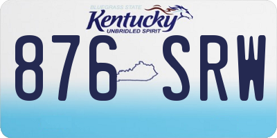 KY license plate 876SRW