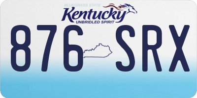 KY license plate 876SRX