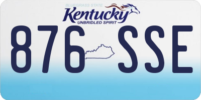KY license plate 876SSE