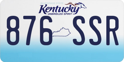 KY license plate 876SSR