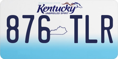 KY license plate 876TLR