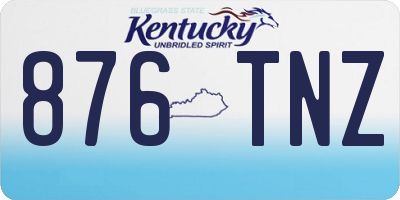 KY license plate 876TNZ