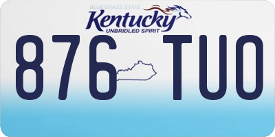 KY license plate 876TUO
