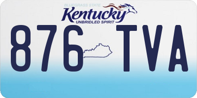 KY license plate 876TVA