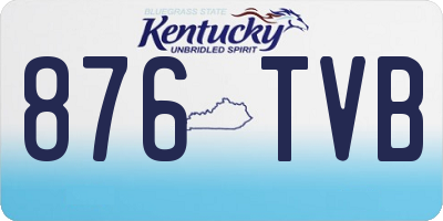 KY license plate 876TVB