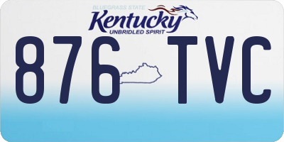 KY license plate 876TVC