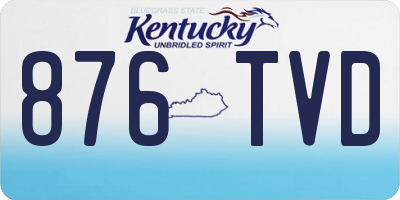 KY license plate 876TVD