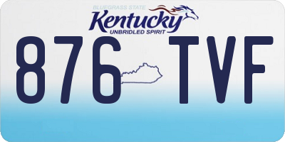 KY license plate 876TVF