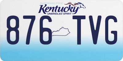 KY license plate 876TVG
