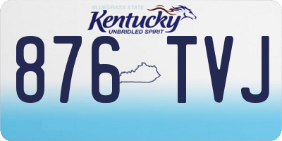 KY license plate 876TVJ
