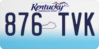 KY license plate 876TVK