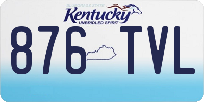 KY license plate 876TVL